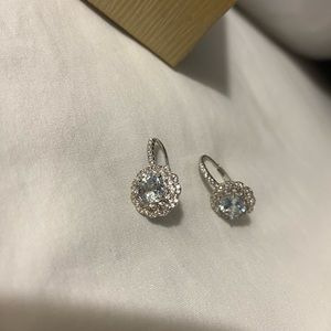 JTV Blue Aquamarine Sterling silver Earrings